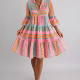 Dominika | Boho midi šaty se vzorem