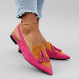 Růžena | Elegantní Dvoubarevné Mules se Střapci