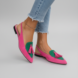 Růžena | Elegantní Dvoubarevné Mules se Střapci