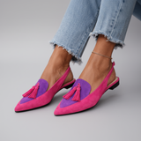 Růžena | Elegantní Dvoubarevné Mules se Střapci