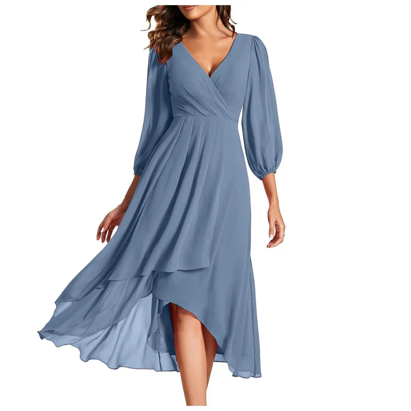 Kristýna | Elegantní midi šaty s asymetrickou sukní