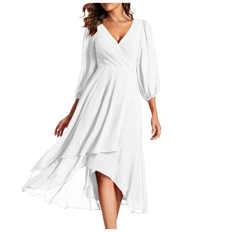 Kristýna | Elegantní midi šaty s asymetrickou sukní