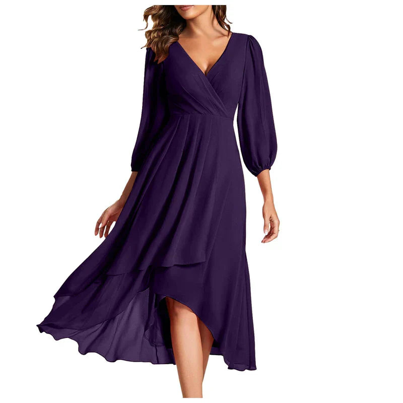 Kristýna | Elegantní midi šaty s asymetrickou sukní