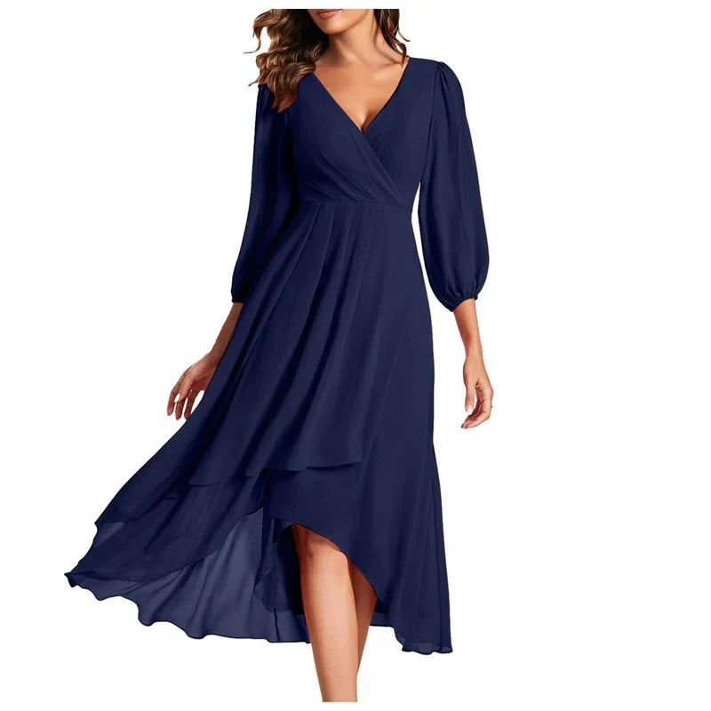 Kristýna | Elegantní midi šaty s asymetrickou sukní