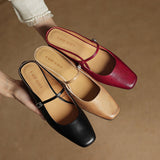 Jaroslava | Kožené Slingback Lodičky s Blokovým Podpatkem
