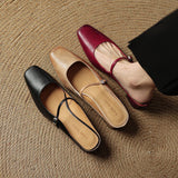 Jaroslava | Kožené Slingback Lodičky s Blokovým Podpatkem