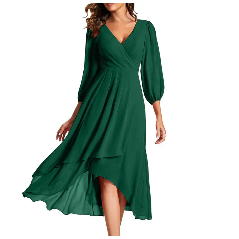 Kristýna | Elegantní midi šaty s asymetrickou sukní