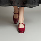 Jaroslava | Kožené Slingback Lodičky s Blokovým Podpatkem