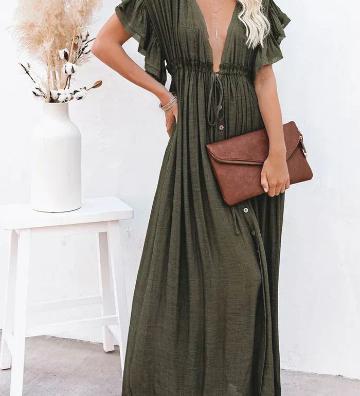 Karolína | Splývavé boho maxi šaty