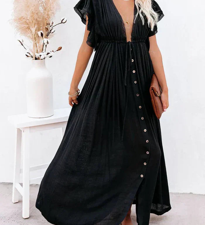 Karolína | Splývavé boho maxi šaty