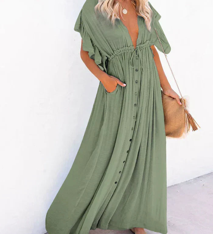 Karolína | Splývavé boho maxi šaty