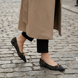 Colette | Tweedové Baleríny Se Zlatými Detaily